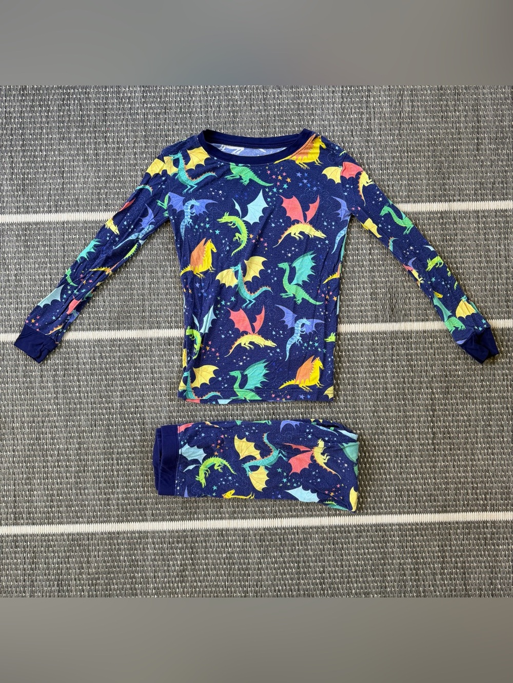 Little Sleepies Dragon Galaxy Bamboo Viscose Two Piece Pajama Set, 4T